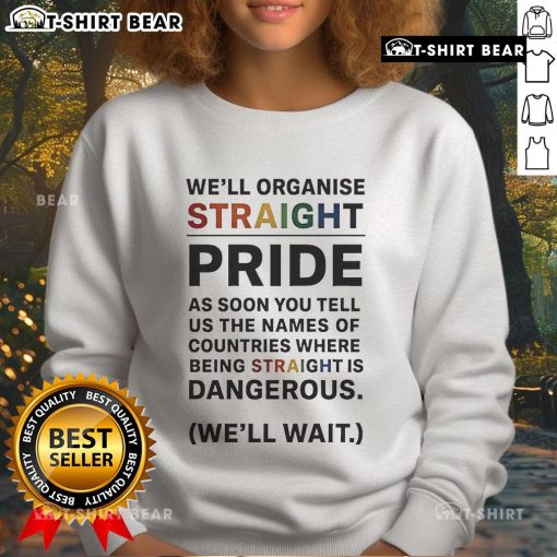 Alt Text: Top Well Organized Straight Pride Sweatshirt featuring vibrant colors and bold design for pride celebrations.