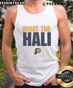 Stylish Top What The Hali Indiana Pacers tank top featuring vibrant colors and team logo, perfect for game day.