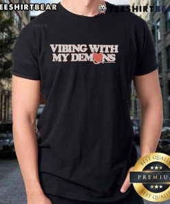 Alt Text: Top Xplr Vibing With My Demons T-Shirt featuring a unique graphic design, perfect for casual streetwear style.