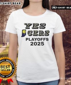 2025 Indiana Pacers Ladies Tee featuring Top Yes Cers Playoffs design, perfect for female basketball fans.
