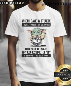 Top Yoda graphic tee featuring 'When I Gave A Fuck...' quote, perfect for fans of Star Wars and humorous apparel.