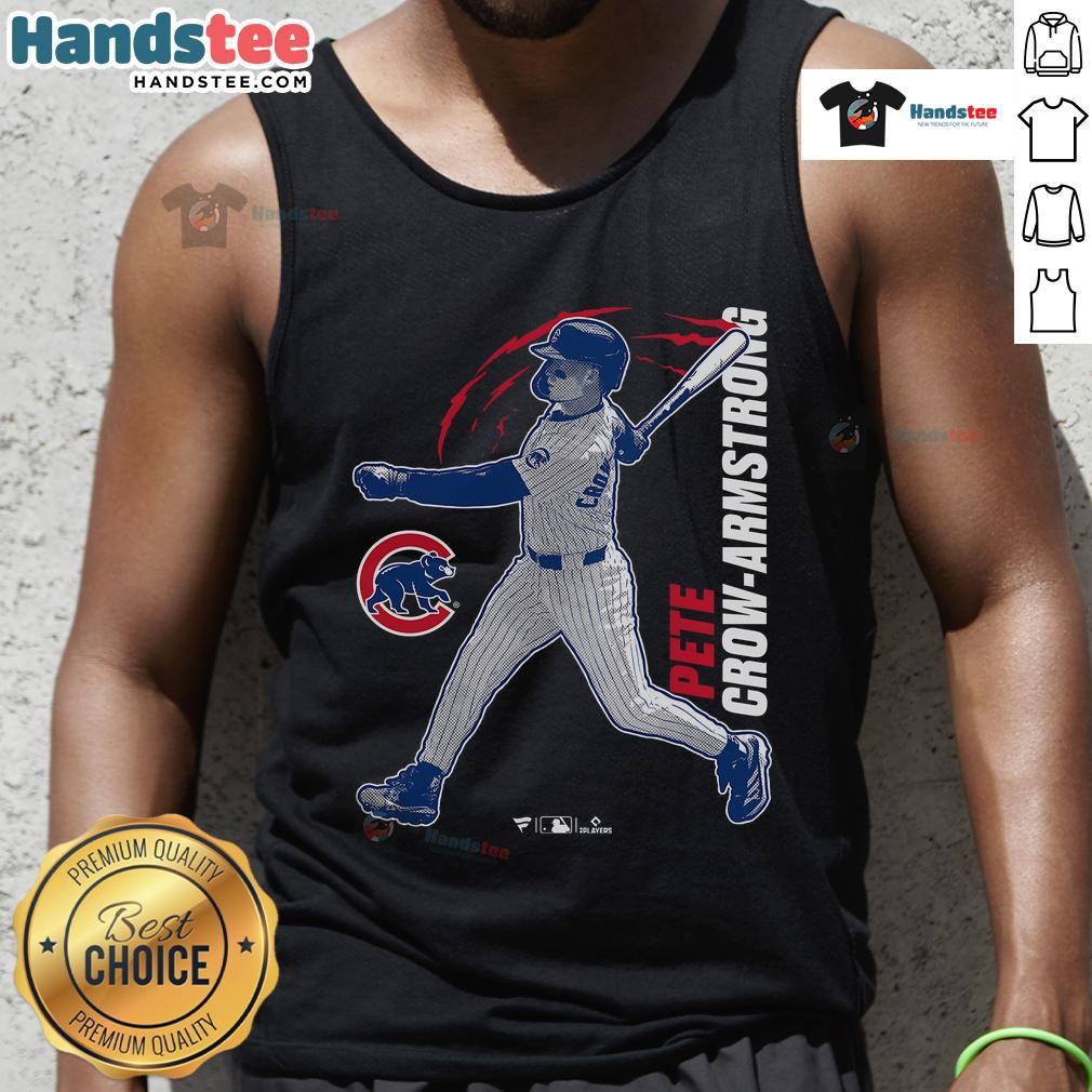 Official Pete Crow Armstrong Chicago Cubs Graphic Player Tank Top Official Pete Crow Armstrong Chicago Cubs graphic player tank top showcasing vibrant team colors and design.