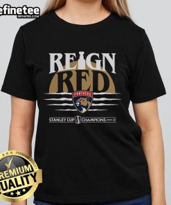 Official Florida Panthers 2025 Stanley Cup Champions Hometown DNA ladies tee, showcasing team spirit and style.
