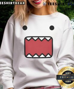 Adorable Cute Domo Kun face sweatshirt with a playful design, perfect for fans of Japanese pop culture fashion.