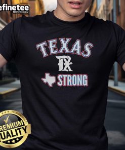 Official Texas Strong Pray For Texas T-Shirt featuring bold graphics, perfect for showing support and Texas pride.