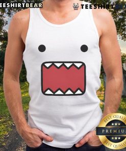 Cute Domo Kun face tank top featuring a playful design perfect for casual summer outfits and anime fans.