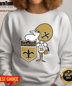 Vintage 1967 New Orleans Saints sweatshirt featuring classic logo and design, perfect for sports fans and collectors.