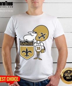 Alt Text: Awesome 1967 vintage New Orleans Saints T-shirt featuring classic logo and retro design, perfect for football fans.