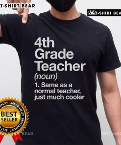 Alt Text: Awesome 4th Grade Teacher t-shirt design featuring fun text, perfect for celebrating cool educators.