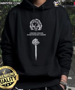 Awesome Chucky hoodie featuring a dagger design, perfect for horror fans and stylish streetwear enthusiasts.