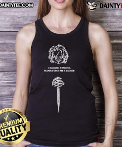 Awesome A Dagger Chucky tank top featuring a bold graphic design, perfect for fans of horror and unique fashion.