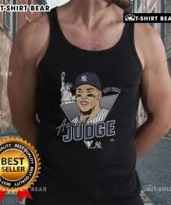 Awesome Aaron Judge New York Yankees player caricature on a tank top, showcasing vibrant artwork and team spirit.