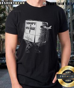 Awesome Adopt A Snake Box Metal Gear Solid Snake T-Shirt featuring a cool design of Solid Snake in action.