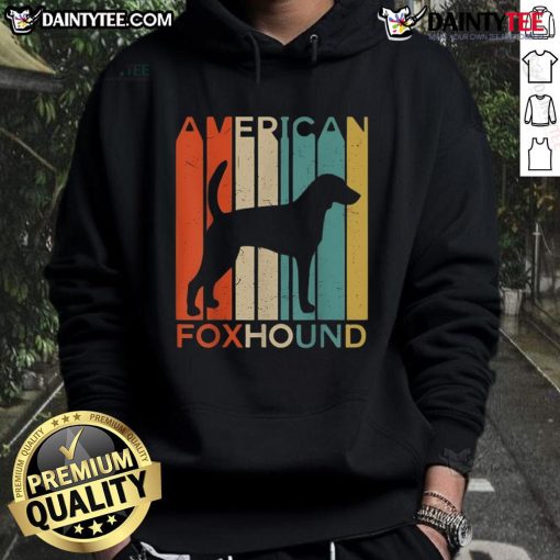 Awesome American Foxhound hoodie featuring a vibrant design showcasing the breed's playful spirit and charm.