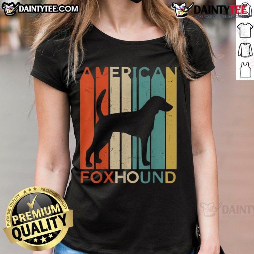 Awesome American Foxhound Ladies Tee featuring a stylish design and vibrant colors, perfect for dog lovers.