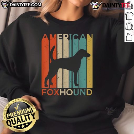 Awesome American Foxhound sweatshirt featuring a vibrant design and cozy fit, perfect for dog lovers and casual wear.