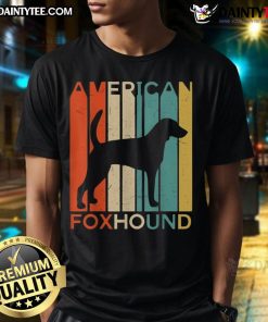 Awesome American Foxhound T-Shirt featuring a stylish graphic of the breed, perfect for dog lovers and casual wear.