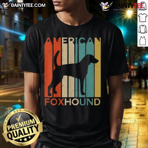 Awesome American Foxhound T-Shirt featuring a stylish graphic of the breed, perfect for dog lovers and casual wear.