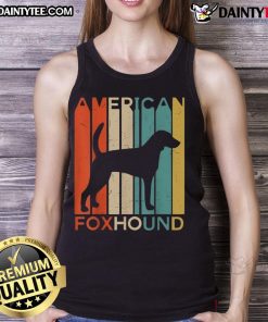 Awesome American Foxhound tank top featuring a vibrant graphic of the breed, perfect for dog lovers and casual wear.