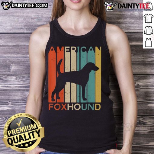Awesome American Foxhound tank top featuring a vibrant graphic of the breed, perfect for dog lovers and casual wear.