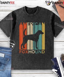 Awesome American Foxhound washed t-shirt featuring a vibrant design of the breed on a comfortable fabric.