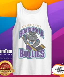 Alt Text: Awesome Atlantic City Boardwalk Bullies 2001 tank top featuring vibrant design and vintage style for summer wear.