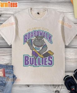 Awesome Atlantic City Boardwalk Bullies 2001 washed t-shirt featuring vibrant graphics and a vintage design.