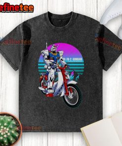 Awesome AX-78-2 Gundam First Rider washed t-shirt featuring a vibrant graphic design, perfect for anime fans and collectors.