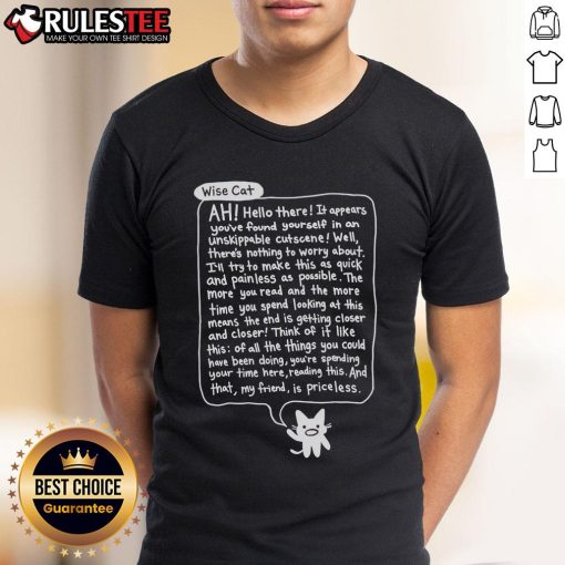 Awesome Bandage Brigade Wise Cat T-Shirt featuring unique design and vibrant colors, perfect for fans of the game.