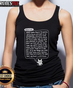 Awesome Bandage Brigade Unskippable Cutscene Wise Cat Tank Top featuring a playful cat design in vibrant colors.