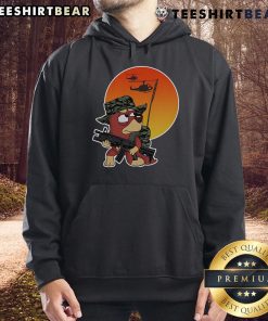 Alt Text: Awesome Bluey Bingo Rusty military hoodie featuring vibrant colors and playful design, perfect for fans of the series.