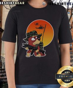 Awesome Bluey Bingo Rusty Military Ladies Tee featuring a stylish design for fans of the popular Bluey series.
