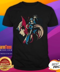 Awesome Brothers In Arm Cannons Mega Man Zero T-Shirt featuring vibrant graphics and a stylish design for fans.