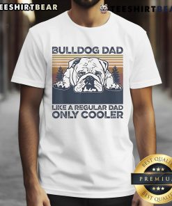 Awesome Bulldog Dad T-Shirt: A cool shirt for proud bulldog dads, showcasing fun dog dad humor and style.