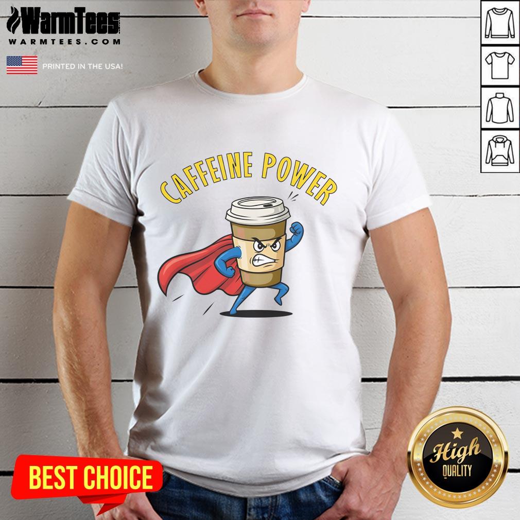 Awesome Caffeine Power Super Man Coffee T Shirt Awesome Caffeine Power Super Man Coffee T-Shirt featuring a vibrant graphic design, perfect for coffee lovers and superheroes.
