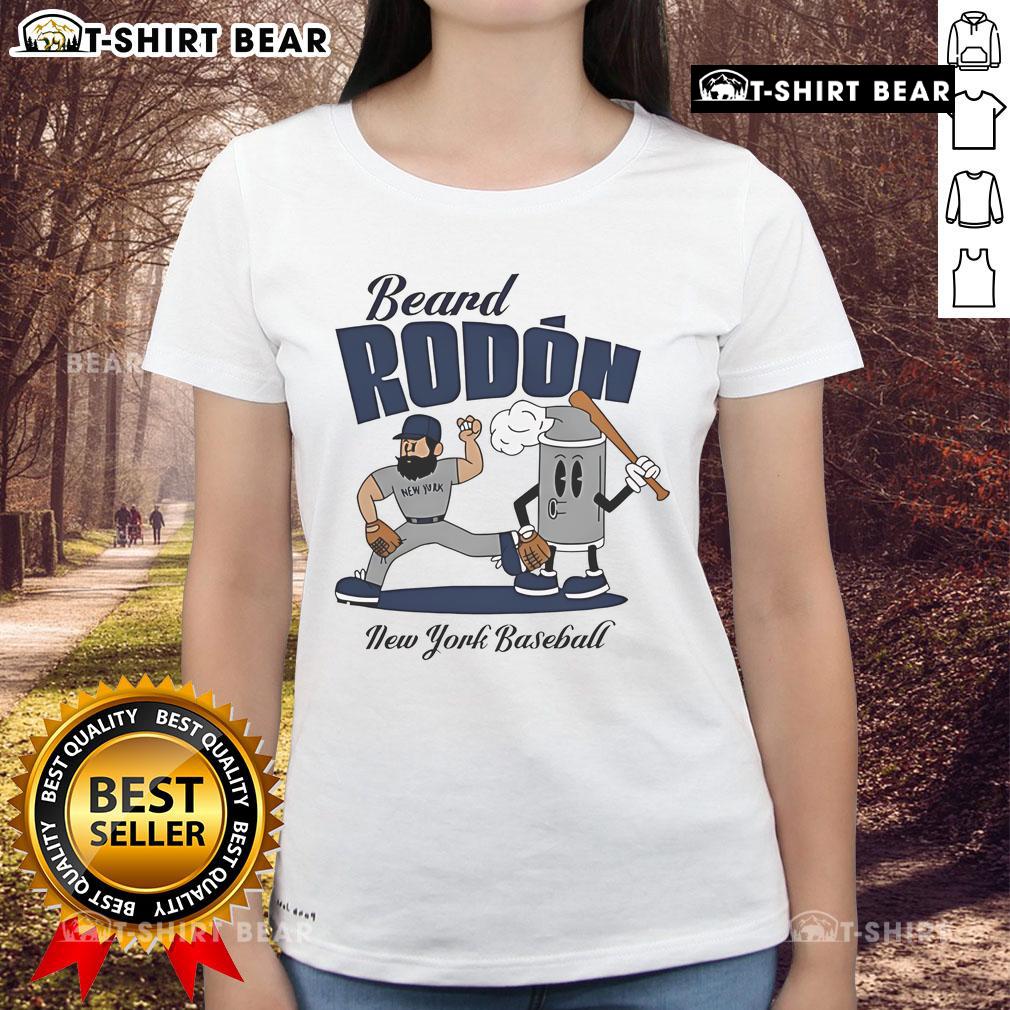 Awesome Carlos Rodón New York Yankees Baseball Beard Rodón Mid Summer Ladies-Tee Carlos Rodon in a New York Yankees tee, showcasing his beard during mid-summer baseball season.
