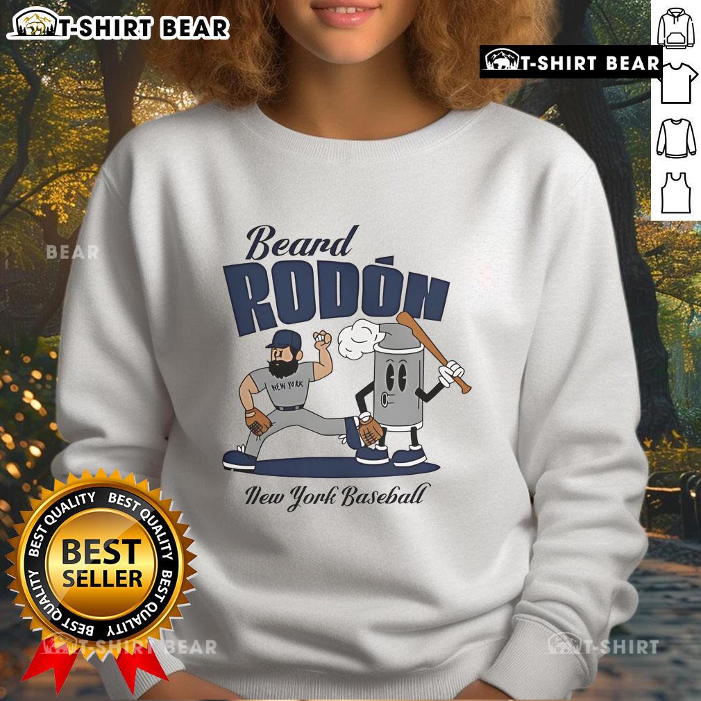 Awesome Carlos Rodón New York Yankees Baseball Beard Rodón Mid Summer Sweatshirt Carlos Rodon in a New York Yankees sweatshirt, showcasing his beard during mid-summer baseball season.
