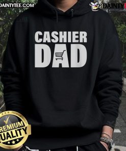 Awesome Cashier Dad Hoodie featuring a comfy design, perfect for proud dads in retail and casual fashion enthusiasts.