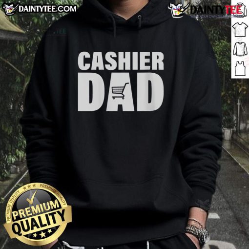 Awesome Cashier Dad Hoodie featuring a comfy design, perfect for proud dads in retail and casual fashion enthusiasts.