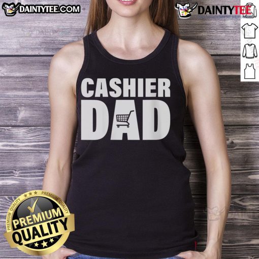 Awesome Cashier Dad Tank Top featuring a fun graphic design, perfect for proud dads and casual summer wear.