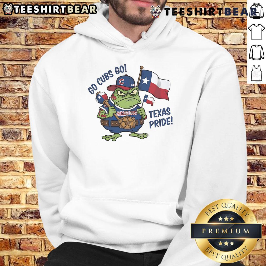 Awesome Chicago Cubs Frog Go Cubs Go Texas Pride Flag Hoodie Awesome Chicago Cubs Frog Go Cubs Go hoodie featuring Texas pride flag design, perfect for Cubs fans and Texas supporters.
