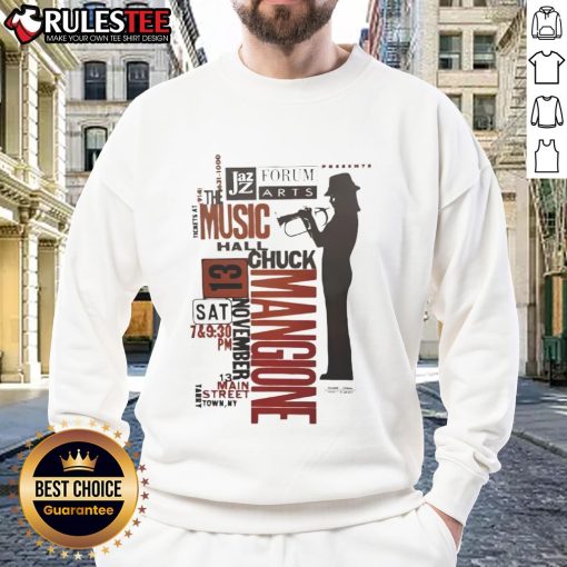 Awesome Chuck Mangione Jazz Sweatshirt featuring vibrant graphics and a cozy fit, perfect for jazz music lovers.