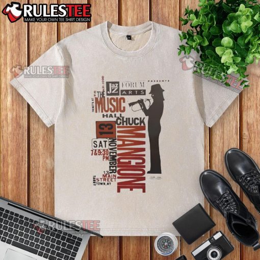 Awesome Chuck Mangione jazz washed t-shirt featuring vibrant graphics and a comfortable fit for music lovers.