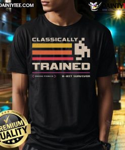 Awesome Classically Trained Retro Gamer T-Shirt featuring vintage gaming graphics and bold colors for retro gaming enthusiasts.