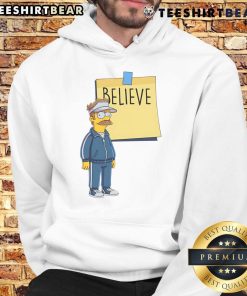 Awesome Coach Ned Flanders Believe The Simpsons hoodie featuring vibrant colors and iconic character design.