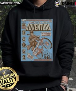 Awesome Davy's Big Adventure Hoodie featuring a colorful design perfect for outdoor enthusiasts and adventure lovers.