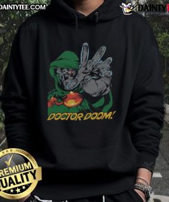 Awesome Fantastic Four Doctor Doom hoodie featuring a bold design, perfect for comic book fans and stylish wear.