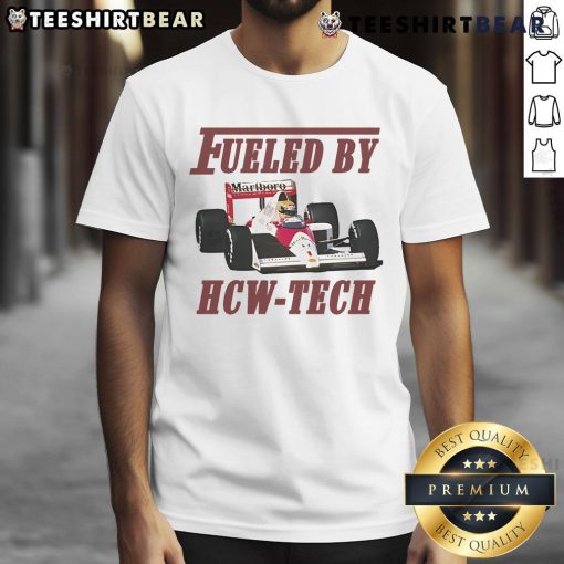 Awesome Fueled HCW-Tech Marlboro T-Shirt featuring a bold logo on a stylish design, perfect for casual wear.