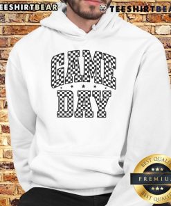 Awesome Game Day Checker Pattern Text Hoodie featuring a stylish design perfect for sports fans and casual wear.