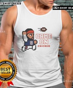 Caleb Williams 8-bit tank top featuring the Chicago Bears logo in a vibrant design for fans and gamers.